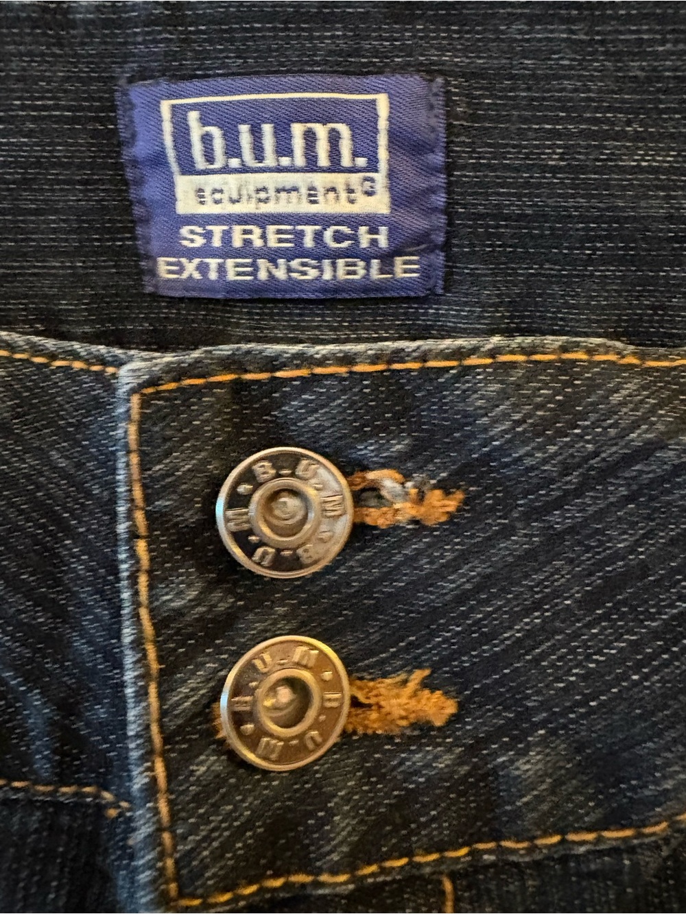 VTG B.U.M. Equipment Dark Wash Seam Jeans with light flare, women’s Sz 10. - Picture 3 of 12
